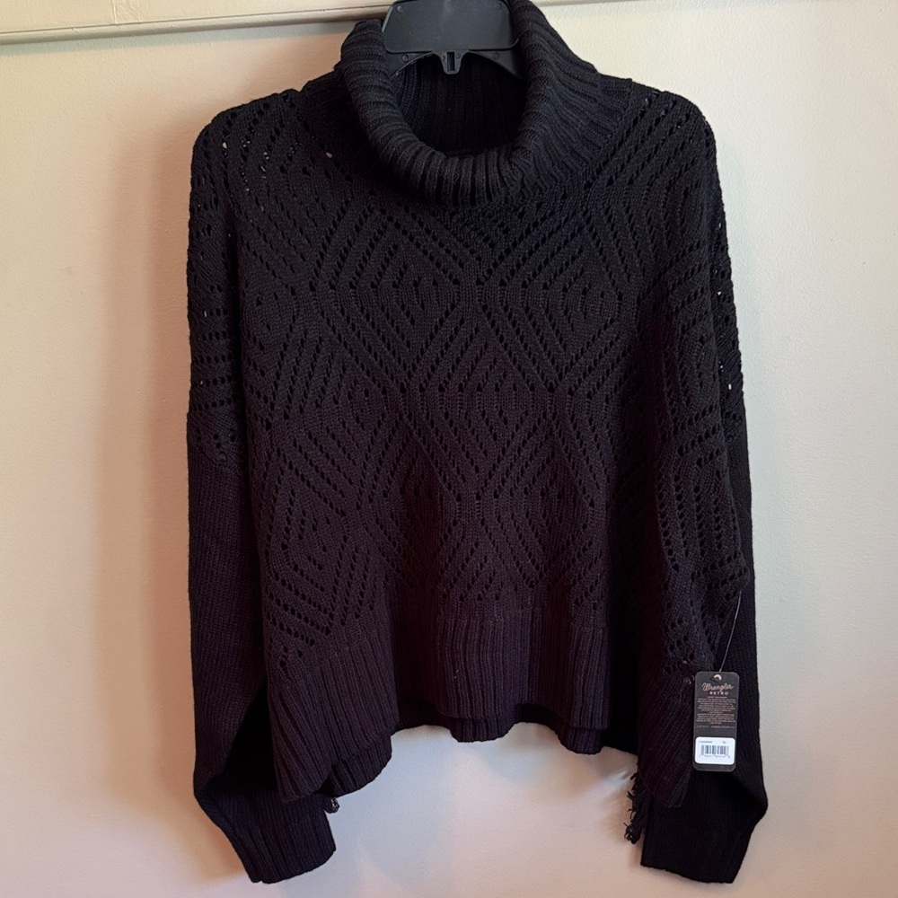 Wrangler Black Cowl Neck Sweater